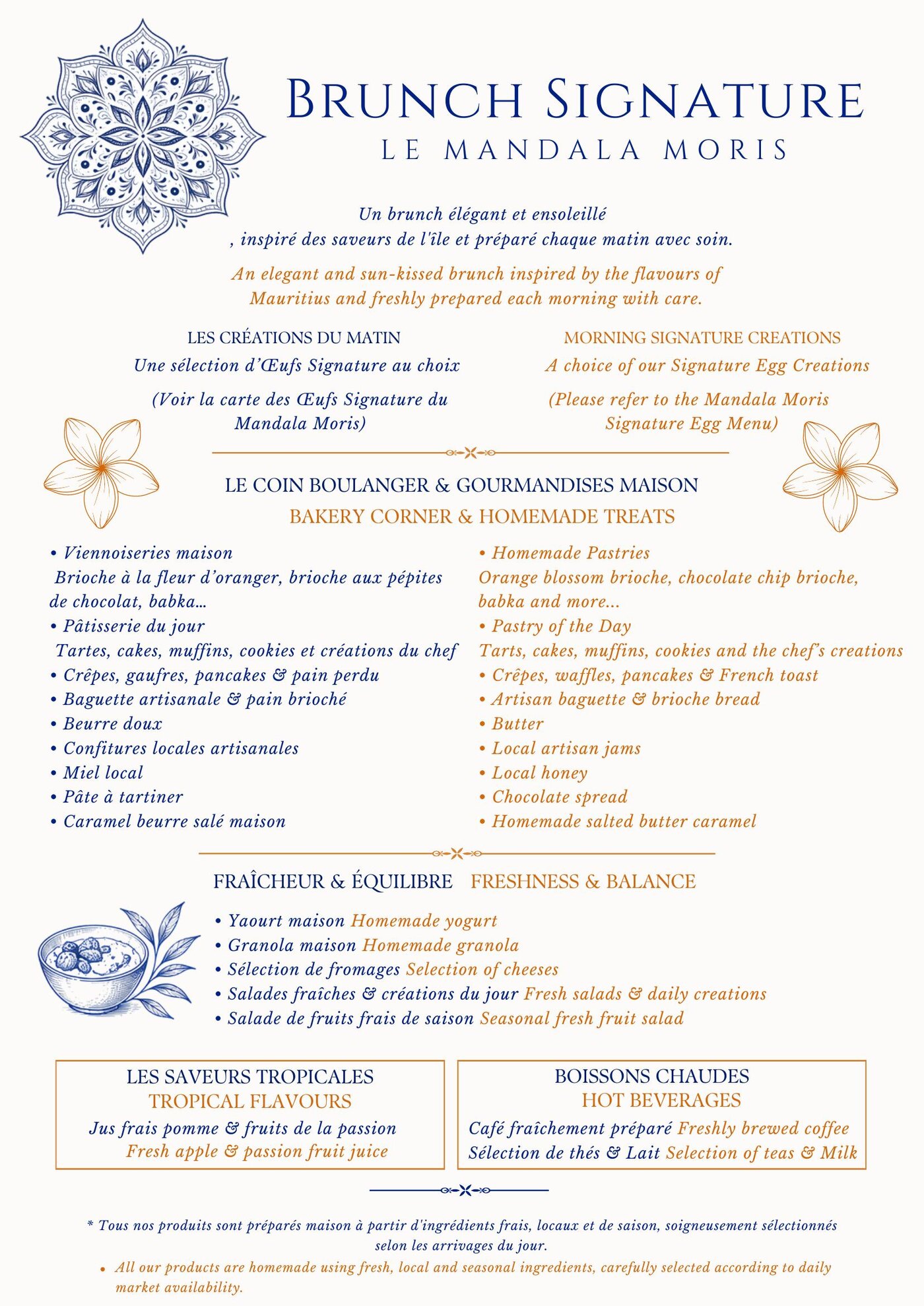 Carta del Brunch Signature