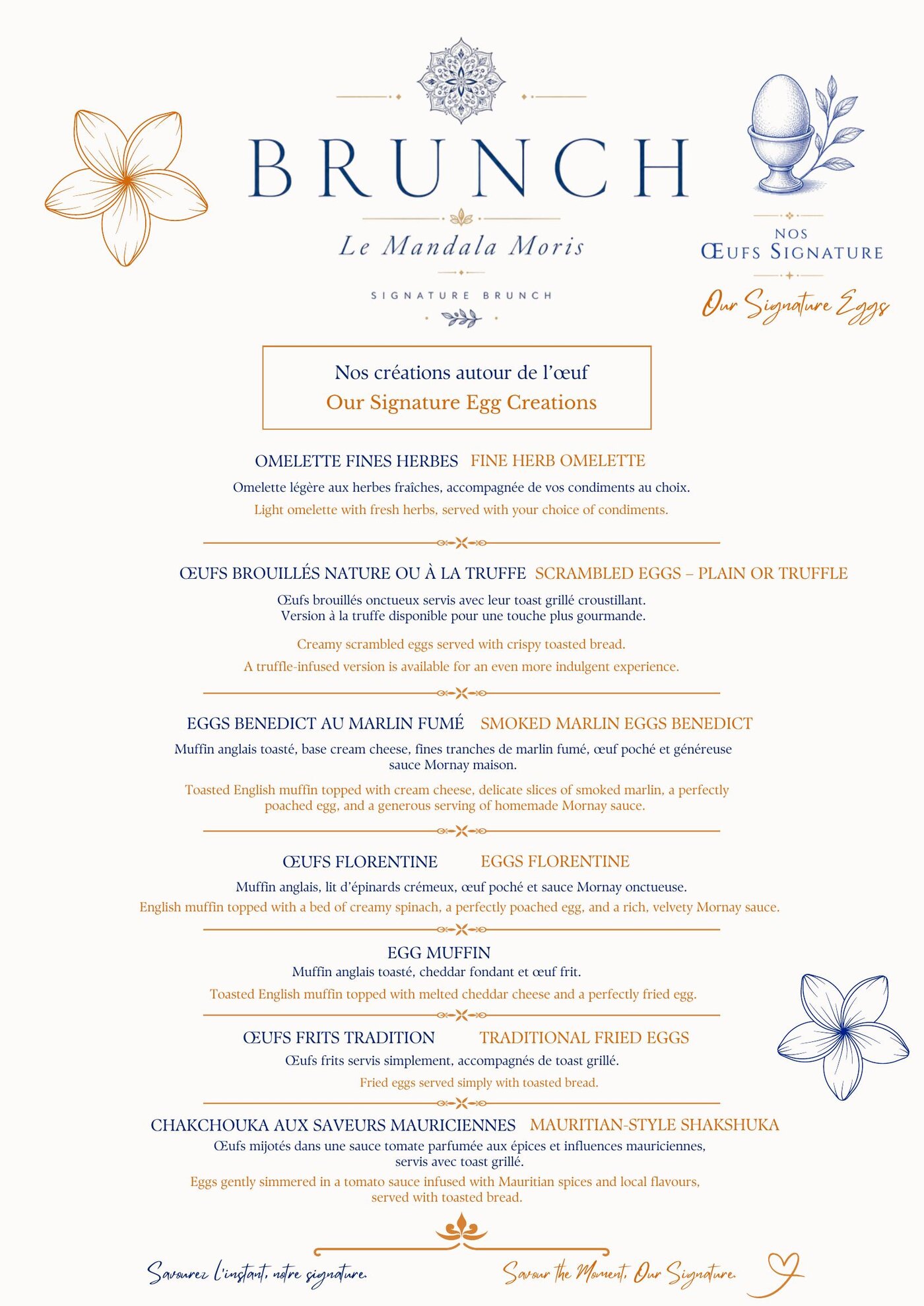 Carta de los Huevos Signature