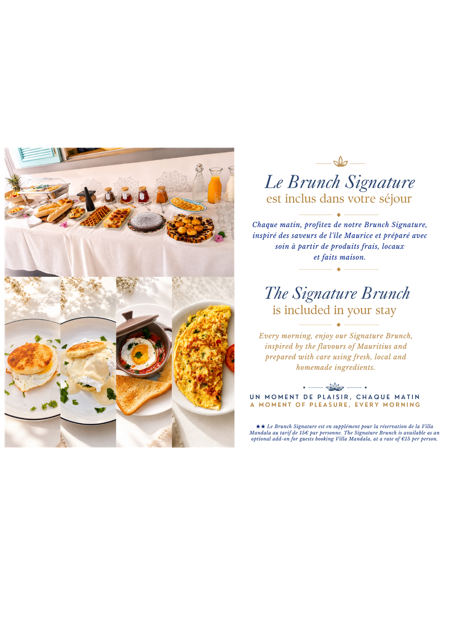 Le Brunch Signature est inclus dans votre séjour au Mandala Moris
