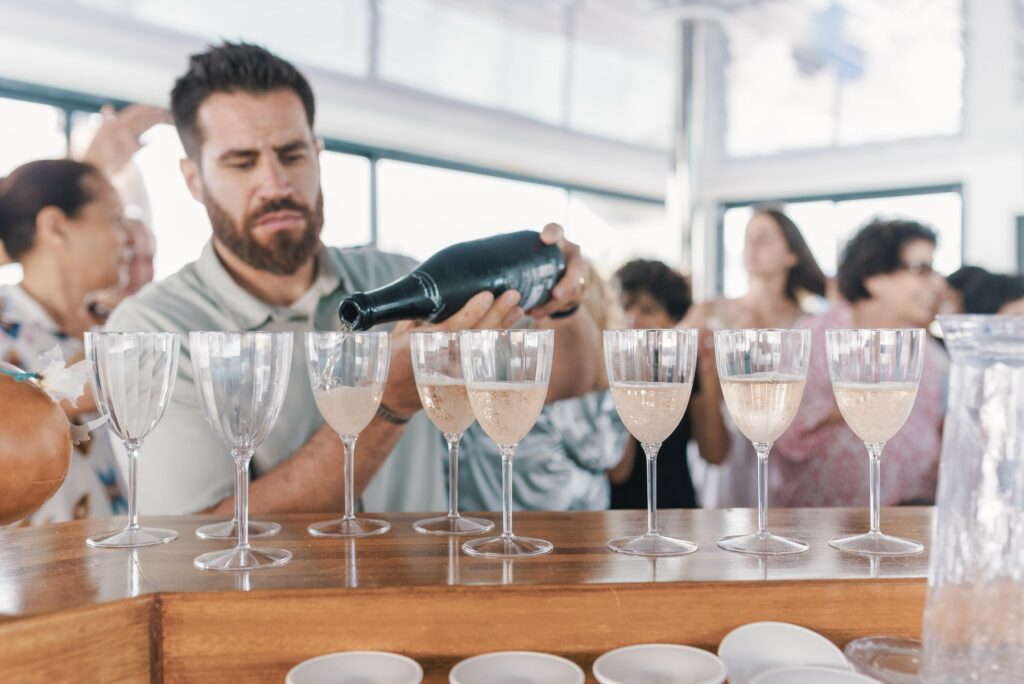 Cocktail servi lors d'une privatisation au Mandala Moris, île Maurice
